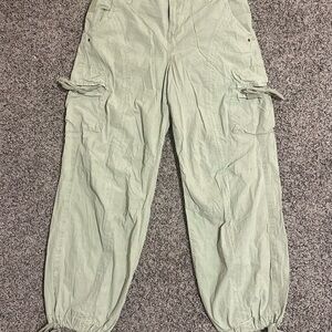 Anthropologie Light Green Cargo Pants